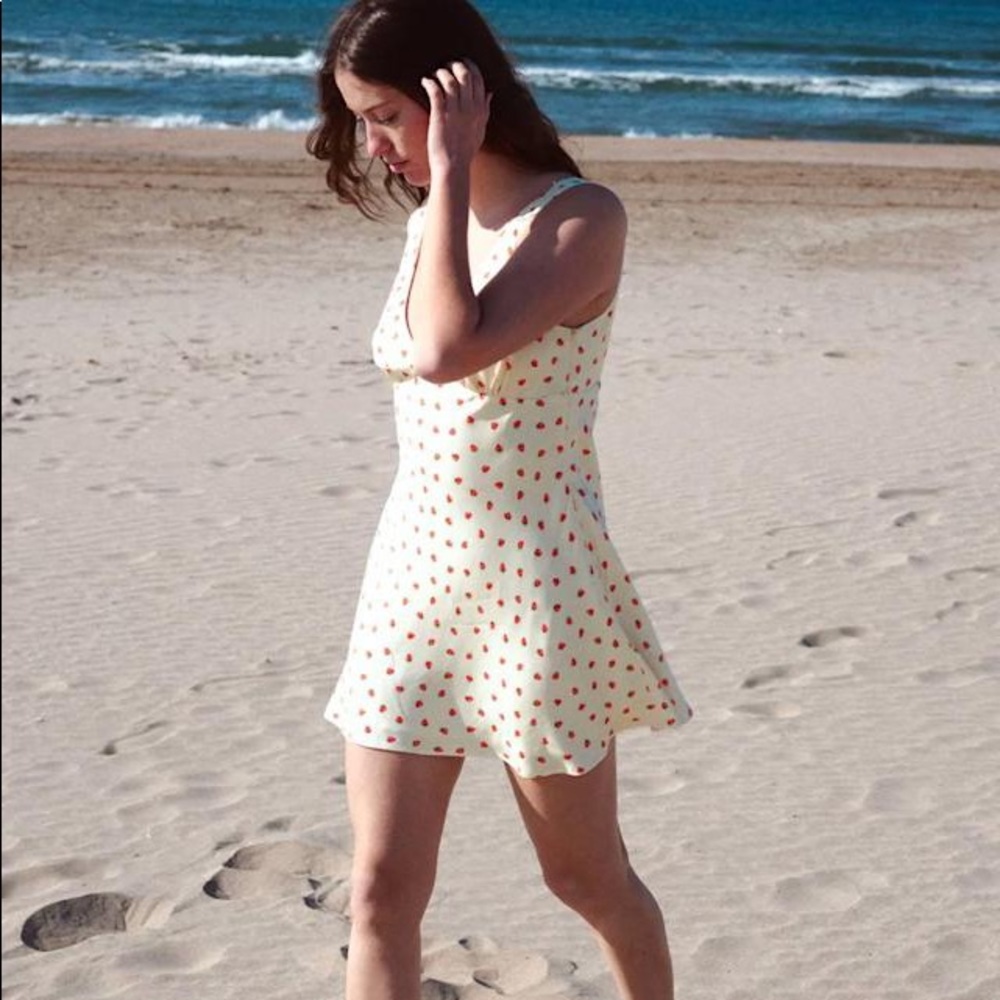 Zara strawberry print dress